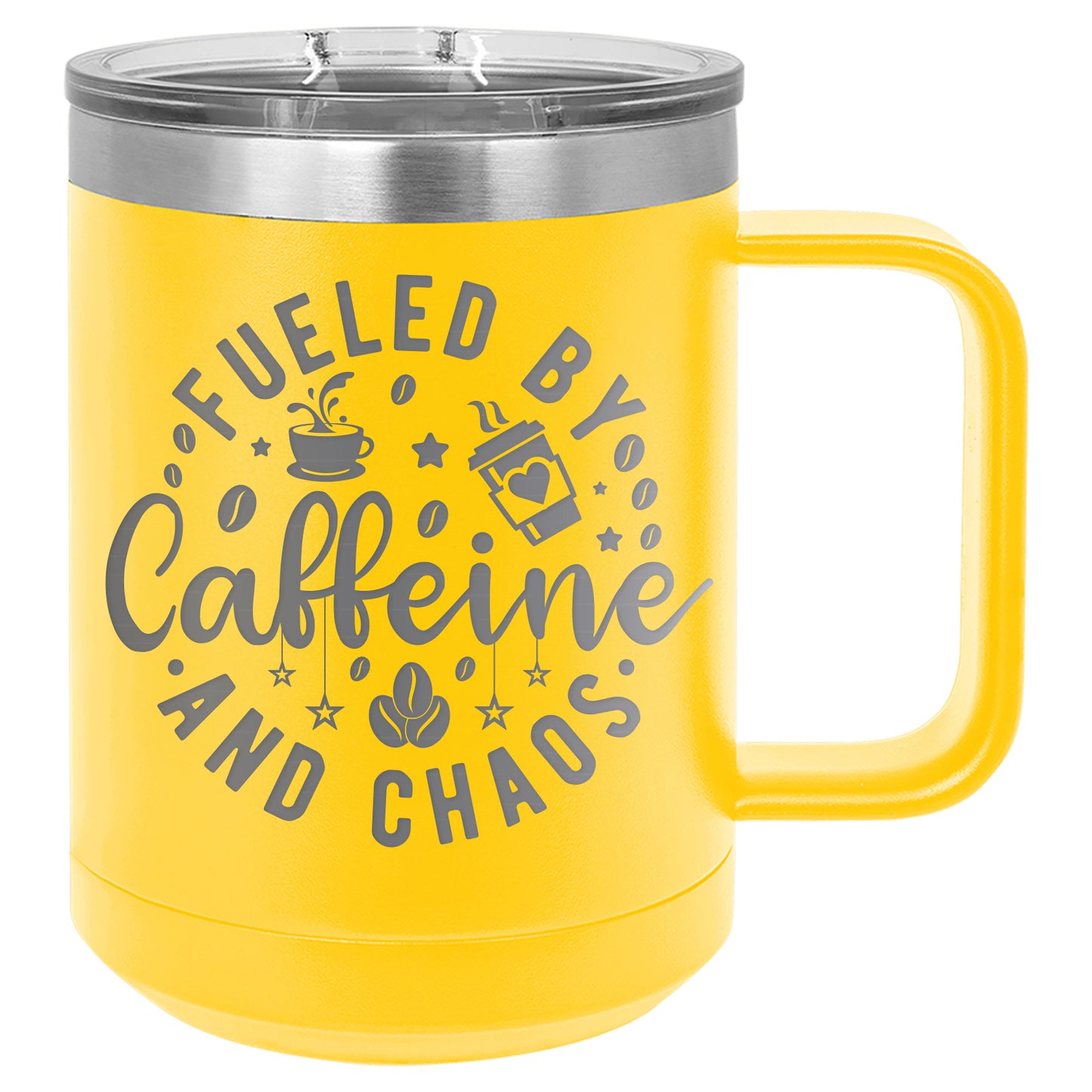 Caffeine and Chaos Travel Mug