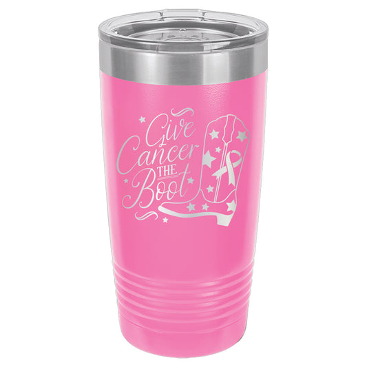 Give Cancer the Boot Tumbler