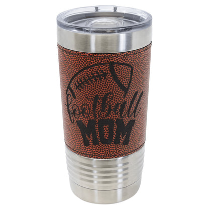 Leatherette Football Tumbler