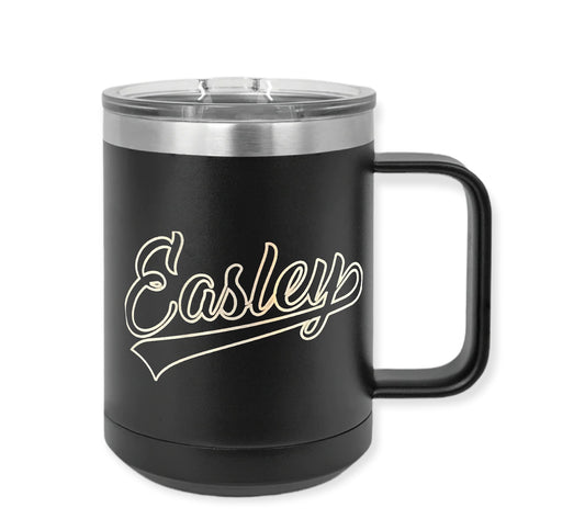 15 oz. Engraved Coffee Tumbler - Easley Outline