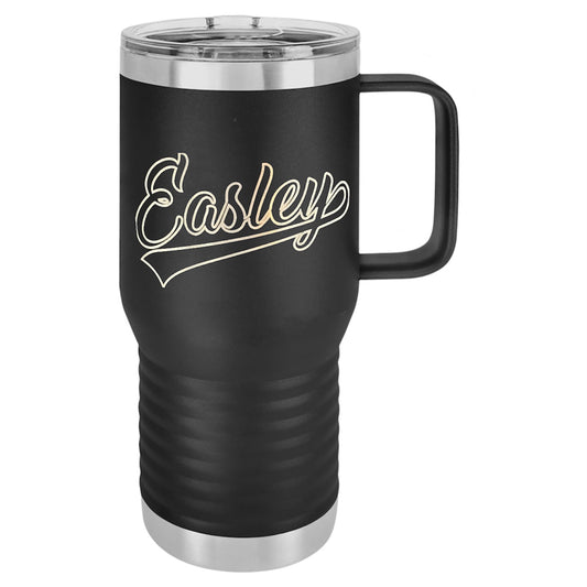 20 oz. Engraved Tumbler with Handle- Easley Outline